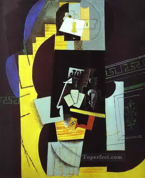 El jugador de cartas 1913 Pablo Picasso Pintura al óleo
